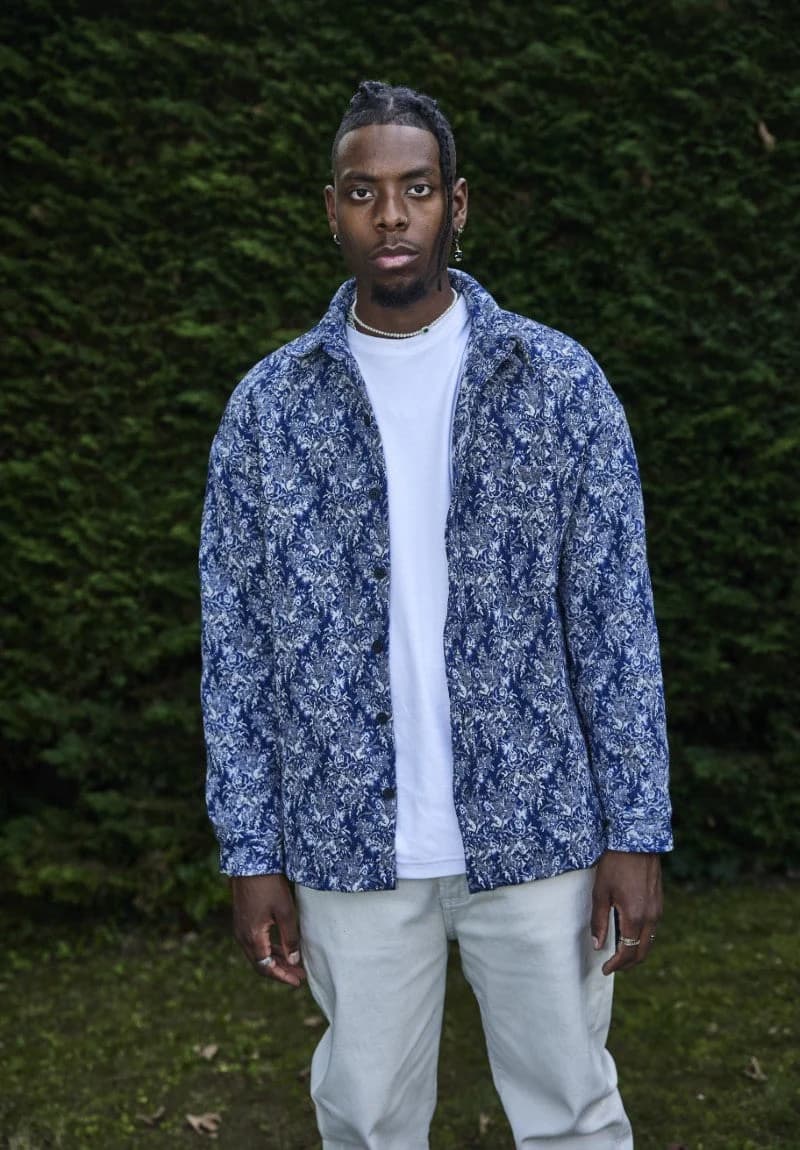 Brolazi Jacquard Overshirt Kobalt