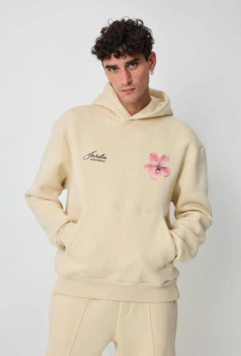 Brolazi Jardin de Provence Hoodie Crème