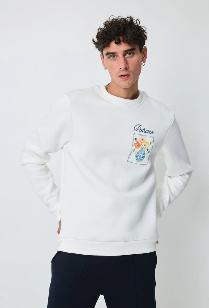 Brolazi Palazzo Sweater Gebroken Wit